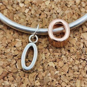 5/$21 ❤ SILVER LETTER O INTIAL ALPHABET CHARM FOR PANDORA